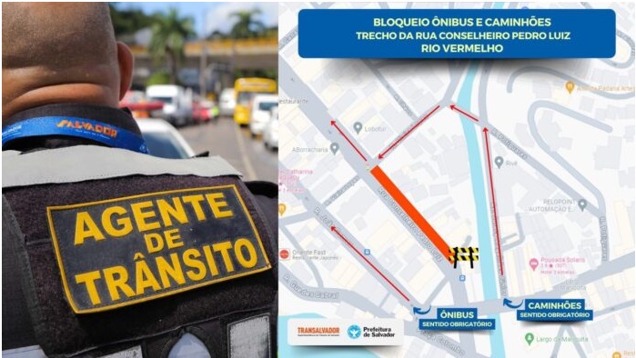 ATENÇÃO MOTORISTAS: trecho da Rua Conselheiro Pedro Luiz será interditado para ônibus e caminhões entre sábado (24) e segunda-feira (26