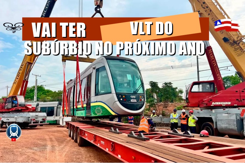 Trens do VLT de Salvador e RMS começam a ser transportados para procedimentos na fábrica em São Paulo